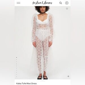 For love And Lemons Kalea Tulle Maxi Dress
